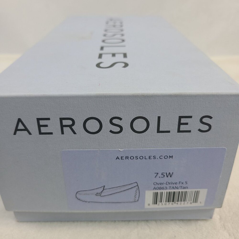 Aerosoles Over-Drive Womens Tan Loafers Sz 7.5 Lightweight Slip-On Comfort Shoes - Picture 9 of 10